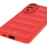 Carcasa Bizon Tur compatibila cu Samsung Galaxy S25 Edge, Rosu 4 - lerato.ro