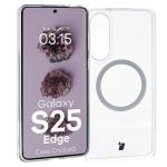 Carcasa Bizon CrystalO cu MagSafe compatibila cu Samsung Galaxy S25 Edge, Transparent 3 - lerato.ro