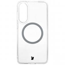 Carcasa Bizon CrystalO cu MagSafe compatibila cu Samsung Galaxy S25 Edge, Transparent