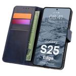 Husa flip cover Bizon Pocket compatibila cu Samsung Galaxy S25 Edge, Navy Blue 3 - lerato.ro