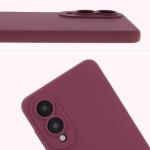 Carcasa Bizon Soft compatibila cu Samsung Galaxy S25 Edge, Dark Purple 6 - lerato.ro