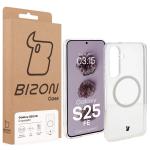 Carcasa Bizon CrystalO cu MagSafe compatibila cu Samsung Galaxy S25 FE, Transparent 8 - lerato.ro