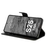 Husa flip cover Bizon Pocket compatibila cu Samsung Galaxy S25 Edge, Negru 6 - lerato.ro