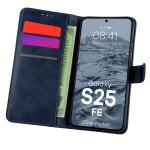 Husa flip cover Bizon Pocket compatibila cu Samsung Galaxy S25 FE, Navy Blue 3 - lerato.ro