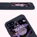 Carcasa Bizon Soft compatibila cu Samsung Galaxy Z Flip 7 FE / Z Flip 6, Dark Blue 11 - lerato.ro