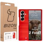 Carcasa Bizon Tur compatibila cu Samsung Galaxy Z Fold 7, Rosu 8 - lerato.ro