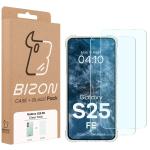 Kit protectie 3 in 1 BizonMobile Clear Pack, Carcasa Bizon Salpa si 2x Folie protectie Bizon Glass Clear 2, compatibil cu Samsung Galaxy S25 FE, Transparent 10 - lerato.ro