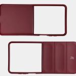 Carcasa Bizon Tur compatibila cu Samsung Galaxy Z Flip 7, Burgundy 5 - lerato.ro