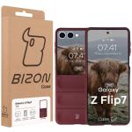 Carcasa Bizon Tur compatibila cu Samsung Galaxy Z Flip 7, Burgundy 8 - lerato.ro