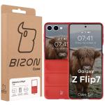Carcasa Bizon Tur compatibila cu Samsung Galaxy Z Flip 7, Rosu 8 - lerato.ro