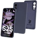 Carcasa Bizon Soft compatibila cu Samsung Galaxy S25 Edge, Dark Blue 3 - lerato.ro