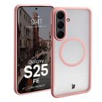 Carcasa Bizon MatteO cu MagSafe compatibila cu Samsung Galaxy S25 FE, Roz 3 - lerato.ro