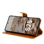 Husa flip cover Bizon Pocket compatibila cu Samsung Galaxy S25 Edge, Maro 6 - lerato.ro