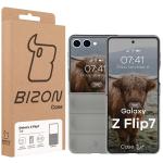 Carcasa Bizon Tur compatibila cu Samsung Galaxy Z Flip 7, Gri 8 - lerato.ro