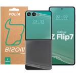 Set protectie Bizon Glass Hydrogel Pack, 1x Folie Ecran si 1x Folie Spate, compatibil cu Samsung Galaxy Z Flip 7, Transparent 2 - lerato.ro