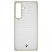 Carcasa Bizon Angelo compatibila cu Samsung Galaxy S25 FE, Transparent / Bej