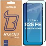 Set 2 folii sticla securizata Bizon Glass Edge compatibile cu Samsung Galaxy S25 FE / S24 FE / A36 5G / A56 5G, Negru 4 - lerato.ro