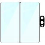 Set protectie 3in1 Bizon Glass Edge Pack, 2 folii sticla ecran + 1 folie sticla camera foto, compatibil cu Samsung Galaxy S25 Edge, Negru 7 - lerato.ro