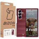 Carcasa Bizon Tur compatibila cu Samsung Galaxy Z Fold 7, Burgundy 9 - lerato.ro