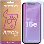 Set 2 folii sticla securizata Bizon Glass Mule compatibile cu iPhone 17e / 16e, Transparent 4 - lerato.ro