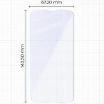 Set 2 folii sticla securizata Bizon Glass Mule compatibile cu iPhone 17e / 16e, Transparent 3 - lerato.ro