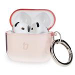 Carcasa Bizon Clear Case compatibila cu Apple AirPods 4, Roz 3 - lerato.ro