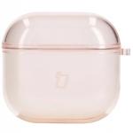 Carcasa Bizon Clear Case compatibila cu Apple AirPods 4, Roz 2 - lerato.ro