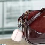 Carcasa Bizon Clear Case compatibila cu Apple AirPods 4, Roz 5 - lerato.ro