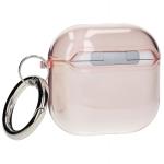 Carcasa Bizon Clear Case compatibila cu Apple AirPods 4, Roz 6 - lerato.ro