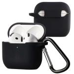 Carcasa Bizon Silicone Case compatibila cu Apple AirPods 4, Negru 3 - lerato.ro