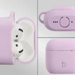 Carcasa Bizon Silicone Case compatibila cu Apple AirPods 4, Violet 4 - lerato.ro