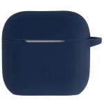 Carcasa Bizon Silicone Case compatibila cu Apple AirPods 4, Albastru 2 - lerato.ro