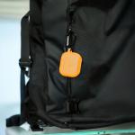 Carcasa Bizon Silicone Case compatibila cu Apple AirPods 4, Portocaliu 6 - lerato.ro