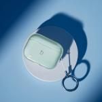 Carcasa Bizon Clear Case compatibila cu Apple AirPods Pro 3, Verde 6 - lerato.ro