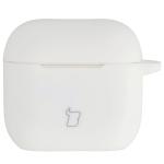 Carcasa Bizon Silicone Case compatibila cu Apple AirPods 4, Alb 2 - lerato.ro