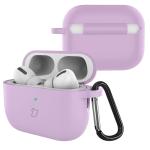 Carcasa Bizon Silicone Case compatibila cu Apple AirPods Pro 3, Violet 3 - lerato.ro