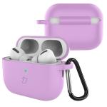 Carcasa Bizon Silicone Case compatibila cu Apple AirPods Pro 3, Dark Violet 3 - lerato.ro