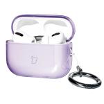 Carcasa Bizon Clear Case compatibila cu Apple AirPods Pro 3, Violet 3 - lerato.ro