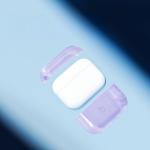 Carcasa Bizon Clear Case compatibila cu Apple AirPods Pro 3, Violet 4 - lerato.ro