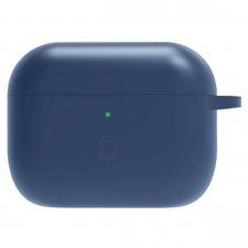 Airpods, Carcasa Bizon Silicone Case compatibila cu Apple AirPods Pro 3, Albastru, lerato.ro