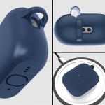 Carcasa Bizon Silicone Case compatibila cu Apple AirPods Pro 3, Albastru 4 - lerato.ro