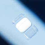 Carcasa Bizon Clear Case compatibila cu Apple AirPods Pro 3, Albastru 4 - lerato.ro