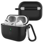 Carcasa Bizon Silicone Case compatibila cu Apple AirPods Pro 3, Negru 3 - lerato.ro