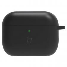 Airpods, Carcasa Bizon Silicone Case compatibila cu Apple AirPods Pro 3, Negru, lerato.ro