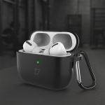 Carcasa Bizon Silicone Case compatibila cu Apple AirPods Pro 3, Negru 5 - lerato.ro