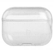 Carcasa Bizon Clear Case compatibila cu Apple AirPods Pro 3, Glitter Clear