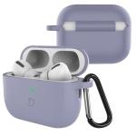 Carcasa Bizon Silicone Case compatibila cu Apple AirPods Pro 3, Gri 3 - lerato.ro