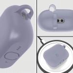 Carcasa Bizon Silicone Case compatibila cu Apple AirPods Pro 3, Gri 4 - lerato.ro