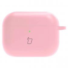 Airpods, Carcasa Bizon Silicone Case compatibila cu Apple AirPods Pro 3, Roz, lerato.ro