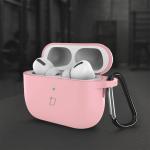 Carcasa Bizon Silicone Case compatibila cu Apple AirPods Pro 3, Roz 5 - lerato.ro